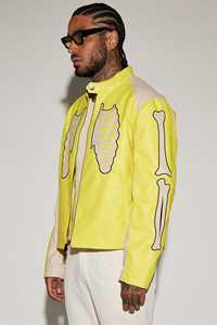 Chaquetas de cuero de moda para hombre Outwear para clima frío Chaqueta de cuero real - Product Image 3