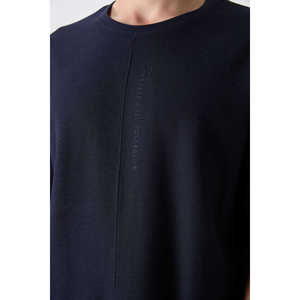 Tommylife เสื้อยืดคอกลมสำหรับผู้ชายขนาดใหญ่88337สีกรมท่า-น้ำเงินเข้ม - Product Image 5