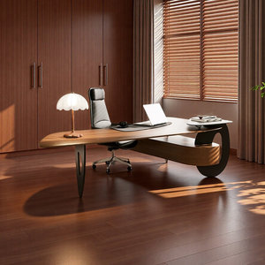 Portable Solid <b>Wood</b> Computer <b>Desk</b> Warm Brown Natural Grain Durable Construction 1-Year Warranty - Product Image 1