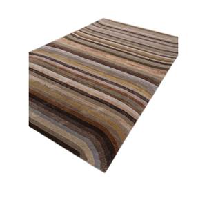 Acar Handmade <b>Wool</b> & Viscose Tra-14838 Rug Beige <b>Brown</b> Striped Rectangle Hallway Diamond Pattern for Teen Big Size for Home Use - Product Image 2