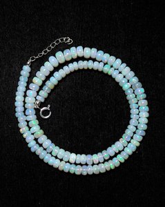 Ethiopian <b>Opal</b> Beaded Necklace Aaa Fire <b>Opal</b> Rondelle Beads Handmade Natural Gemstone Jewelry For Women - Product Image 2