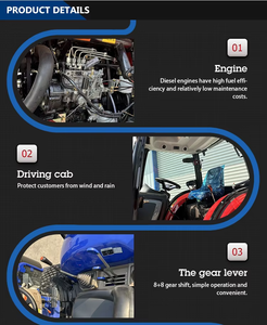 Tracteur agricole 100HP 120HP 140HP 4WD 4x4 avec cabine et moteur de base de tracteur agricole utilitaire AC pour l'agriculture - Product Image 5