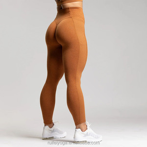 OEM personalizado Activewear alta calidad acanalado bolsillo Shaping Gym Fitness cintura elástica Yoga Leggings impacto oculto Scrunch trasero pantalón - Product Image 6