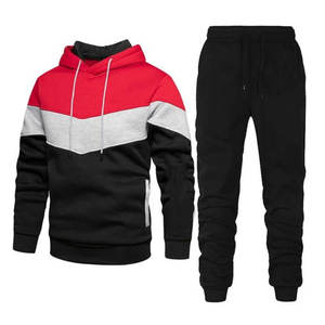 M & F Trajes deportivos de alta calidad para hombres Conjuntos de chándal con logotipo personalizado con ajuste holgado Patrón sólido Estilo más nuevo - Product Image 3