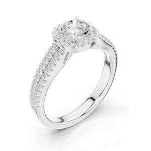 Anillo de Compromiso con Diamante de Laboratorio Redondo Brillante de 1.14 CT para Mujer, Claridad VVS-VS EF, Oro de 18K, 14K, 10K y Plata 925 - Product Image 4