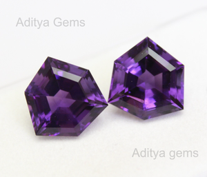 พลอยอเมทิสต์อเมทิสต์ทรงหกเหลี่ยมแบบแอฟริกันธรรมชาติอัญมณีเจียระไนแบบแฟนซีขนาด1มม. ถึง50มม. สีม่วง - Product Image 5