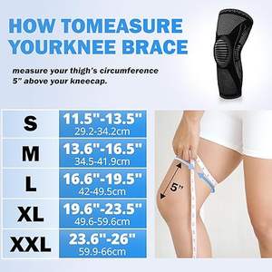 Rodillera de silicona de punto 3D con logotipo OEM, estabilizadores laterales profesionales, rodillera de Gel de rótula, rodillera de compresión, Mangas de rodillera - Product Image 4