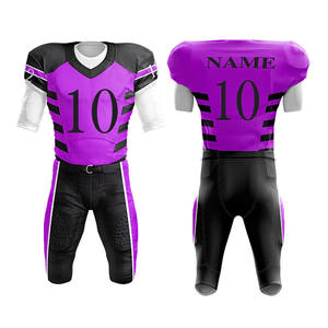 ชุดอเมริกันฟุตบอลแบบกำหนดเองน้ำหนักเบา แขนสั้น แห้งเร็ว และป้องกันแบคทีเรีย สีพื้น สำหรับผู้ชาย-ราคา - Product Image 1