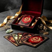 Cartes de jeu de table personnalisées, cartes de collection en feuille d'or rouge, cartes à jouer imprimées pour jeux de société