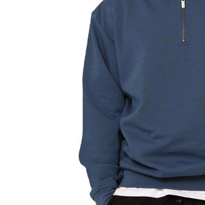 <b>Men's</b> Winter <b>Half</b> <b>Zip</b> <b>Sweatshirt</b> 100% Cotton Fleece Windproof Breathable Custom Logo Option High Quality Hot Selling - Product Image 5