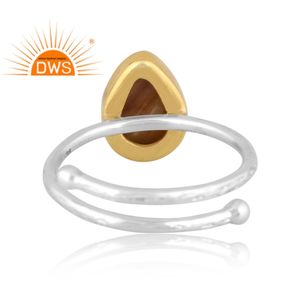 Anillo apilable de nácar natural de plata de ley fina de la mejor calidad, joyería personalizada para mujer, regalo para ella - Product Image 4