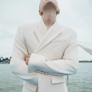 เสื้อเบลเซอร์ของผู้หญิงเสื้อเบลเซอร์กระดุม1เม็ดเสื้อเบลเซอร์ผ้าคุณภาพสูงบรรจุภัณฑ์แบบสง่างาม - Product Image 3