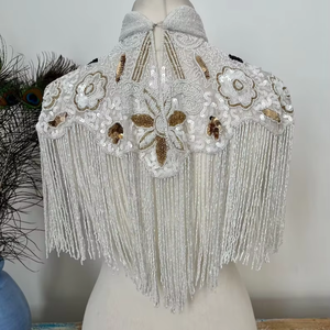 Capa de Malla con Cuentas para Vestidos de Noche, Agrega un Toque de Lujo a tu Atuendo Formal, Realza tu Look Elegante, Vestido de Fiesta - Product Image 1