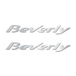 2 autocollants en résine 3D avec écriture Beverly pour PIAGGIO 125-250-300-500 CHROME SCOoters améliorer le style avec des accessoires uniques - Product Image 1
