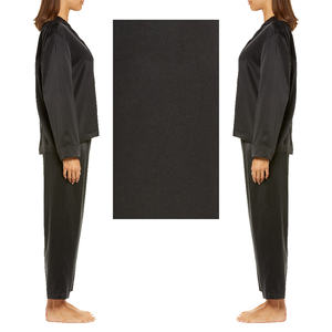 ชุดนอนผ้าไหมซาตินสำหรับผู้หญิง, ชุดนอนผ้าไหมซาตินมีปกเสื้อใส่นอนชุดนอนใส่สบาย - Product Image 5