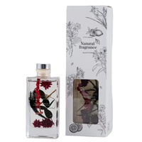 Diffuseur de parfum d'ambiance en verre de 120 ml avec bâtonnets, senteur Noël, longue durée