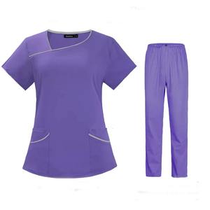 Conjunto de Uniformes Médicos para Hombre, Blusa de Manga Corta con Bolsillos y Botones, Ropa de Trabajo para Salón de Belleza y Spa - Product Image 4