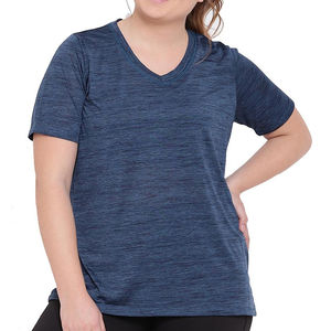 T-shirt en coton écologique pour femmes, confortable, doux et extensible, respirant, séchage rapide, tissu anti-rides, décontracté, fitness quotidien en plein air. - Product Image 4