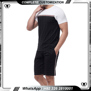 Ensembles de survêtement à manches courtes d'été deux pièces pour hommes personnalisés OEM ensemble t-shirt et short pour hommes - Product Image 2