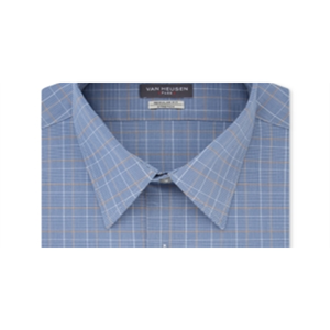 Camicia da Uomo Van Heusen Flex Classic Fit Elasticizzata Blu 100% Cotone Popeline Antipiega Taglia 2X 18/5 Taglia 6XL - Product Image 2