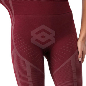 Conjunto Deportivo de 2 Piezas para Mujer, de Alta Calidad, Transpirable, de Secado Rápido, Cintura Elástica, Sin Costuras, Diseño Sólido, Tallas Grandes, para Yoga y Fitness - Product Image 5