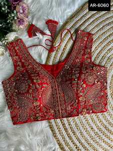 Heavy Women Indian Georgette Sarees Pure Chiffon Saree Indian Wedding and Party Wear Saree Blusa con bordado pesado Trabajo - Product Image 4