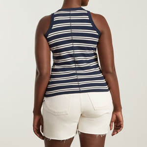 New Style lightweight and breathable soft luxurious <b>fabric</b> Crew Neck tank top for ladies custom <b>stretchy</b> women fashional O neck - Product Image 2