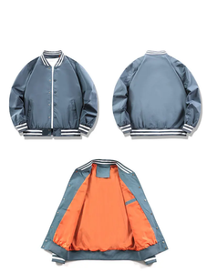 Chaqueta universitaria de poliéster Premium para hombre, estilo bombardero de béisbol, manga larga, a prueba de viento, con botones, ropa de abrigo universitaria - Product Image 6