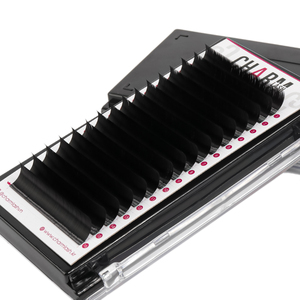 Extensions de cils individuels en fibres synthétiques PBT coréennes de haute qualité, plateaux de 16 rangées, bande complète classique, vente en gros OEM - Product Image 1
