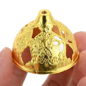 Quemador de Incienso en Forma de Cono en Color Dorado, Decoración para el Hogar y la Oficina, Quemador de Incienso Árabe Bakhoor, Disponible en Diseño Personalizado - Product Image 6