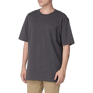 Camiseta de Jersey Transpirable para Hombre, Cuello Redondo, Color Sólido, Ropa al por Mayor para Exportación, Camiseta de Algodón de Corte Holgado para Hombre, Estilo Limpio y Sencillo - Product Image 3