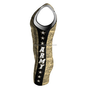 Singlet de lutte personnalisé pour hommes-Spandex/Polyester Matériau Durable et à séchage rapide Options de couleur et de taille personnalisées - Product Image 3