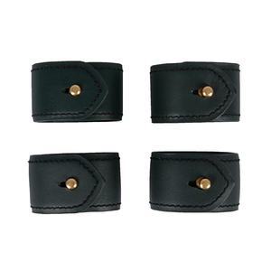 Porte-serviettes en cuir de luxe accessoire de décoration de table de mariage de style classique rond de serviette polonais personnalisé - Product Image 1