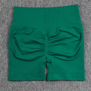 Women's Elastic High Waist Fitness <b>Shorts</b> Solid Sports Pants Hip Lift <b>Scrunch</b> Butt Effect Tight Seamless Hot Yoga <b>Short</b> for - Product Image 4