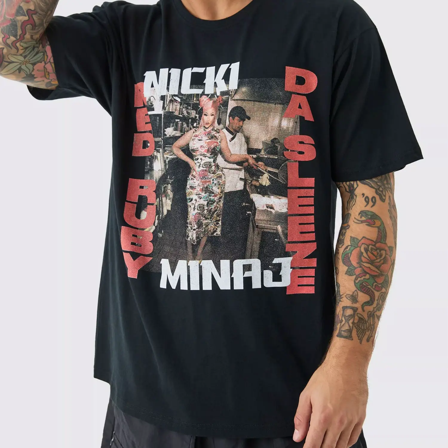 Authentic Loose Fit Nicki Minaj T-Shirt - Premium Jersey Fabric, Crew Neck, Short Sleeve Loose fit Nicki Minaj t-shirt