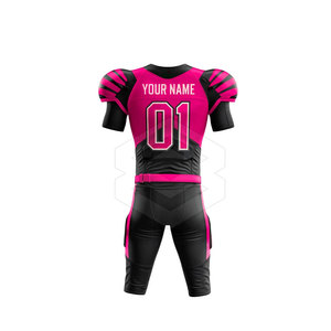 Low MOQ Team Wear Adult American Football Uniform 100% Polyester Short Sleeve Breathable Quick Dry Summer Hot Selling - Product Image 3