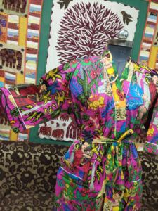 Kimono Floral Colorido 100% Algodón, Estilo Vintage Boho, Kaftán con Cintura Ajustable, Ligero, para Playa o Verano, para Mujer - Product Image 5