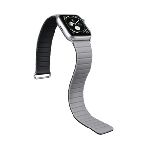 Bracelet de montre en silicone magnétique pour Apple Watch 38 mm 40 mm 41 mm 42 mm 44 mm 45 mm, connecteur double face, réversible, deux couleurs, bracelet sport - Product Image 4
