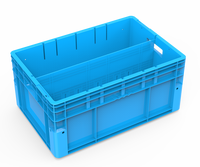 Boîte de rangement pour pièces automobiles de haute qualité 600X400X300mm, bac de rangement en plastique Autostore, conteneur empilable de 57L avec séparateurs