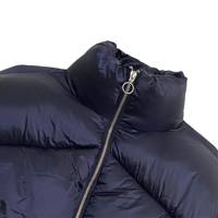 Blouson d'hiver personnalisé pour femme, imperméable, matelassé, col montant, uni, style bomber court, rembourrage épais en polyester/coton peigné