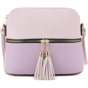 Sac à bandoulière pour femme en cuir PU texturé galet, style minimaliste, avec fermeture éclair - Product Image 1