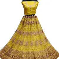 ブランドのShayonaは、ブライダルファッションブライダルLengha最新デザインのためのインドの結婚式の服ライトLehengaCholiを輸出しています