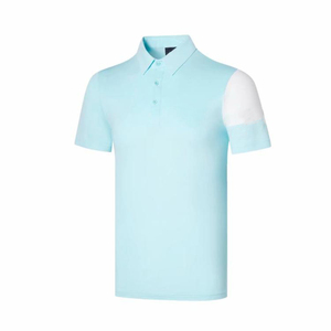 Maglietta con logo personalizzato a maniche corte da uomo in cotone in poliestere a pique ad asciugatura rapida polo da uomo - Product Image 3