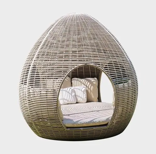 Poly Rattan sunbed garden outdoor furniture