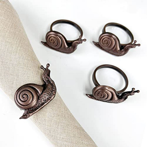 Último juego creativo de 4 servilleteros de cobre DISEÑO DE Metal de caracol para mesa de restaurante de Hotel Uso de mesa servilletero - Product Image 1