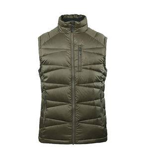 New Arrival <b>Men's</b> Sleeveless Smart Casual Leather Jacket Customizable Canvas Body <b>Warmer</b> With Zipper Closure for Spring - Product Image 1