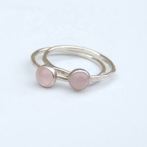 Quartz Rose Naturel 925 Argent Sterling Cabochon Pierres Précieuses Lunette Ensemble Cadeau De Mariage Pour Femmes À La Mode Fine Jewelry Toe Ring Inde 5mm - Product Image 2