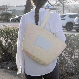 Borsa da Spiaggia Personalizzata Lobelia per Merchandising, Sacchetti di Carta Promozionali Personalizzabili - Product Image 2