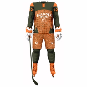 Vente en gros, uniforme de sport par sublimation, tenue de sport des meilleurs matériaux, uniforme de hockey sur glace personnalisé avec logo imprimé et chemise - Product Image 1