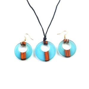 Pendientes de resina y madera con forma de ala, joyería colgante de moda para mujer, artículos de fiesta, imágenes incluidas en venta - Product Image 1